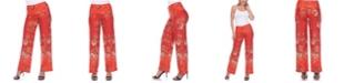 White Mark Women's Floral Paisley Printed Palazzo Pant